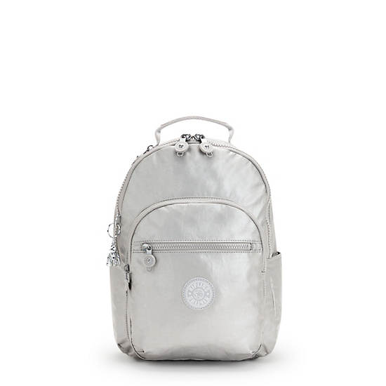 Kipling Seoul Small Metallic Tablet Hátizsák Titán | HU 1862IL